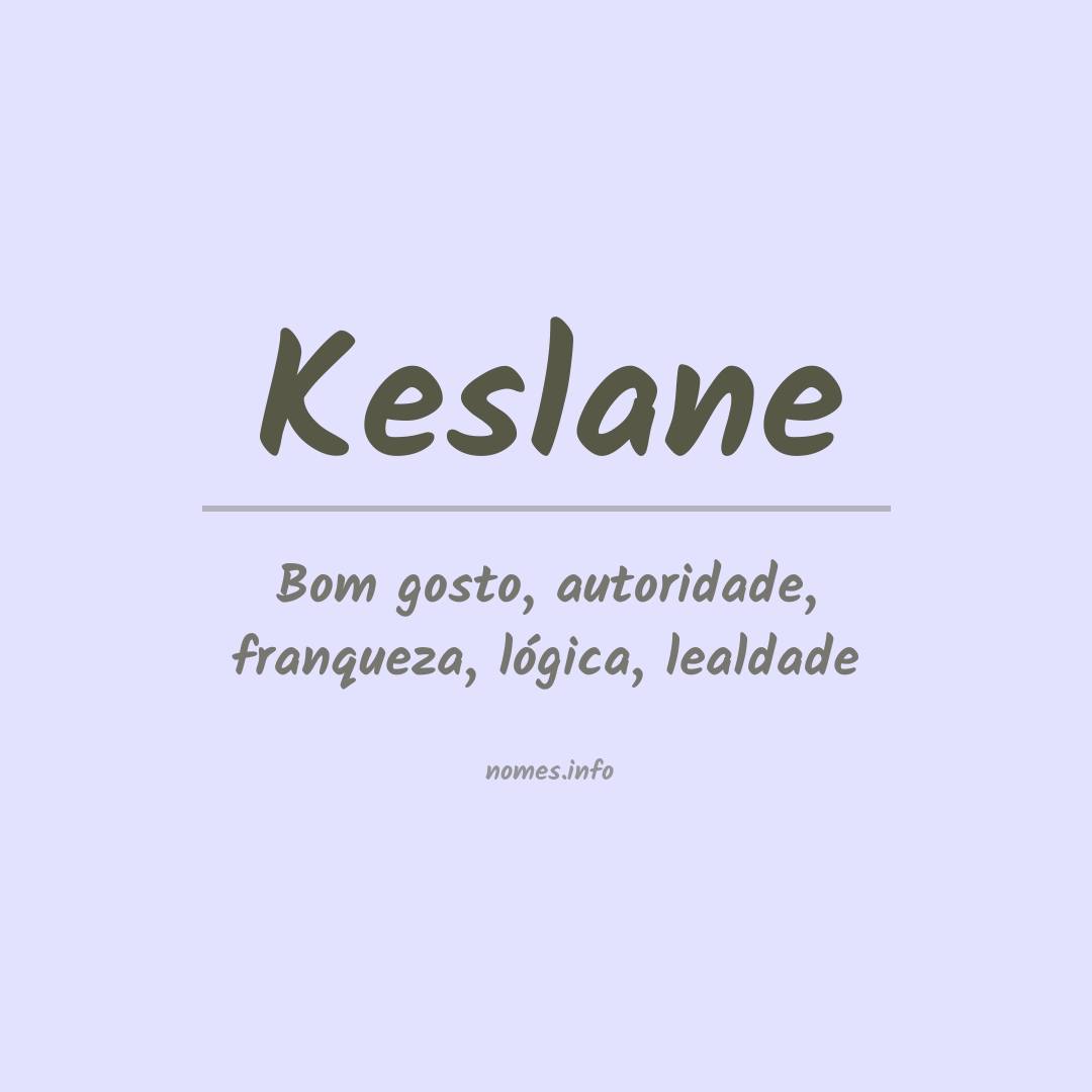 Significado do nome Keslane