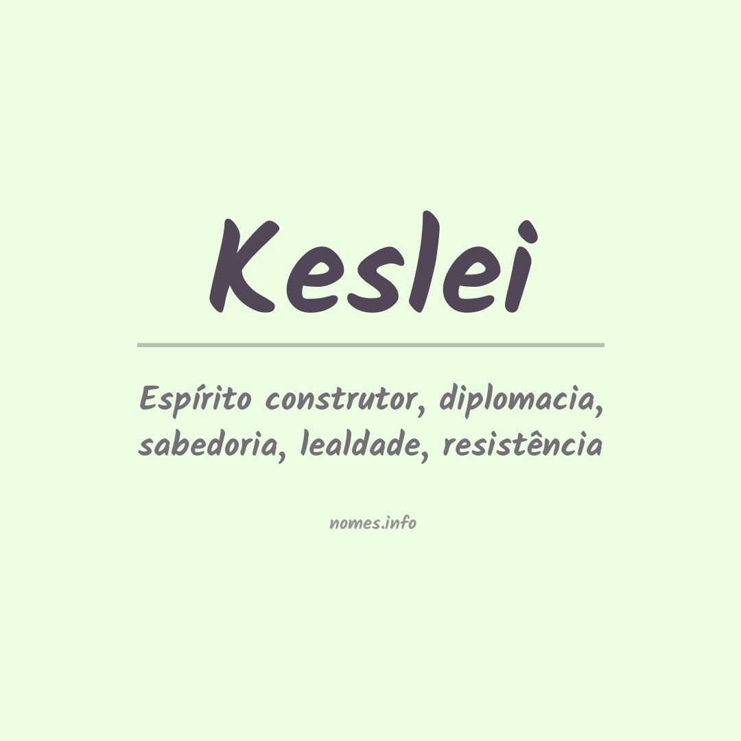 Significado do nome Keslei