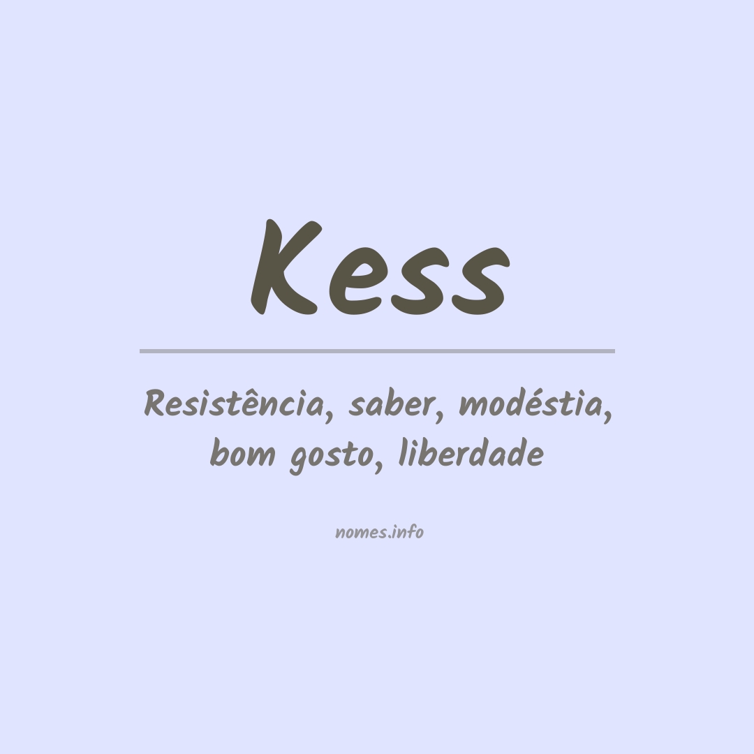 Significado do nome Kess