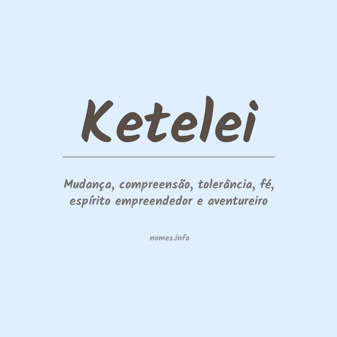 Significado do nome Ketelei