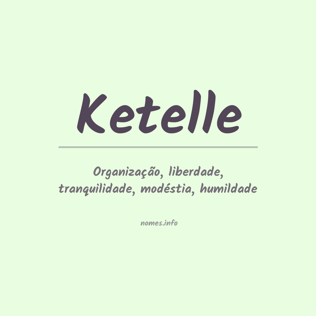 Significado do nome Ketelle