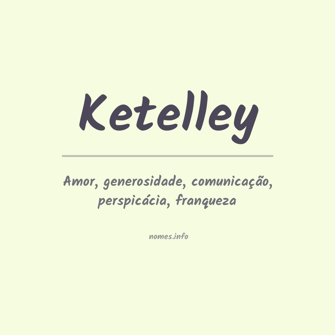 Significado do nome Ketelley
