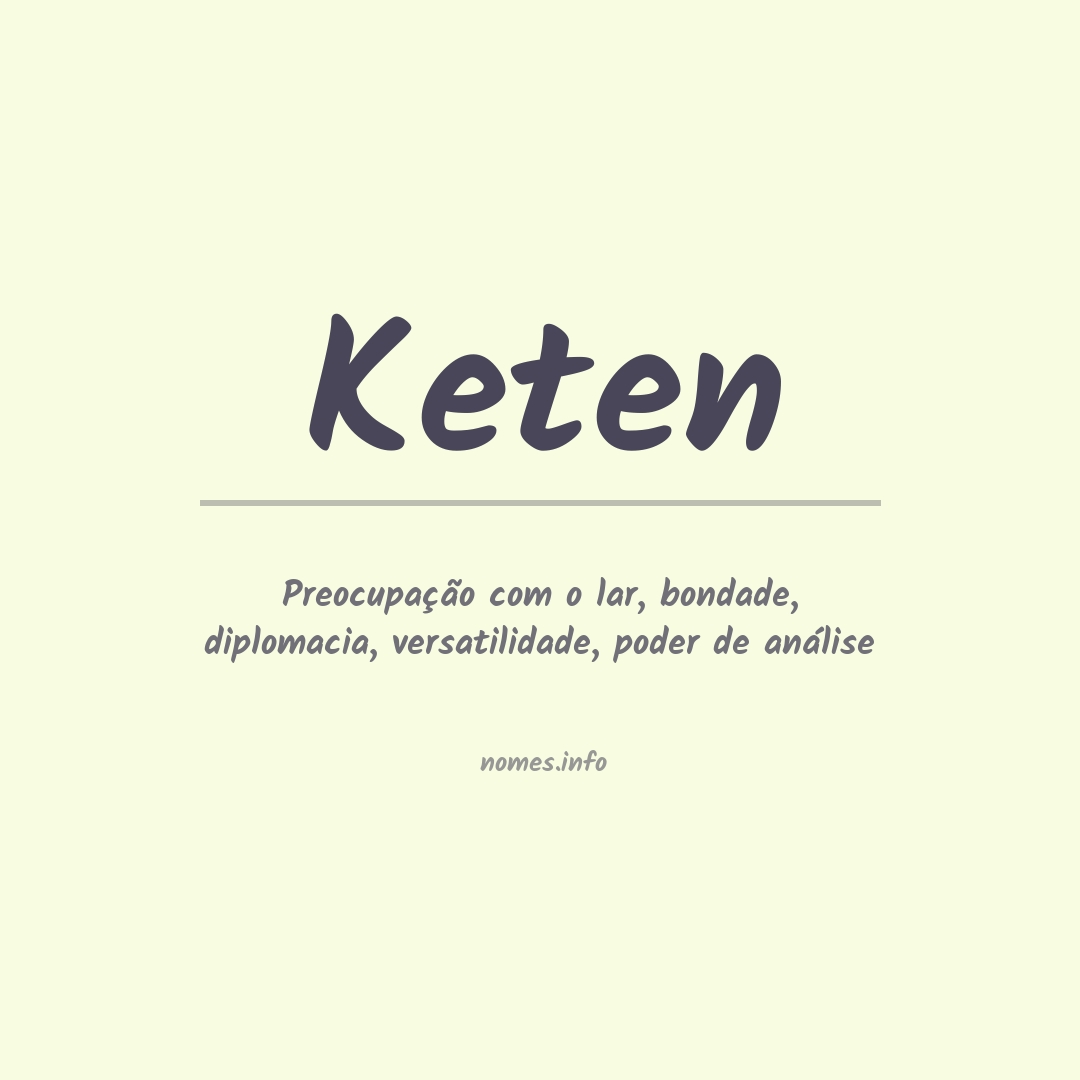 Significado do nome Keten