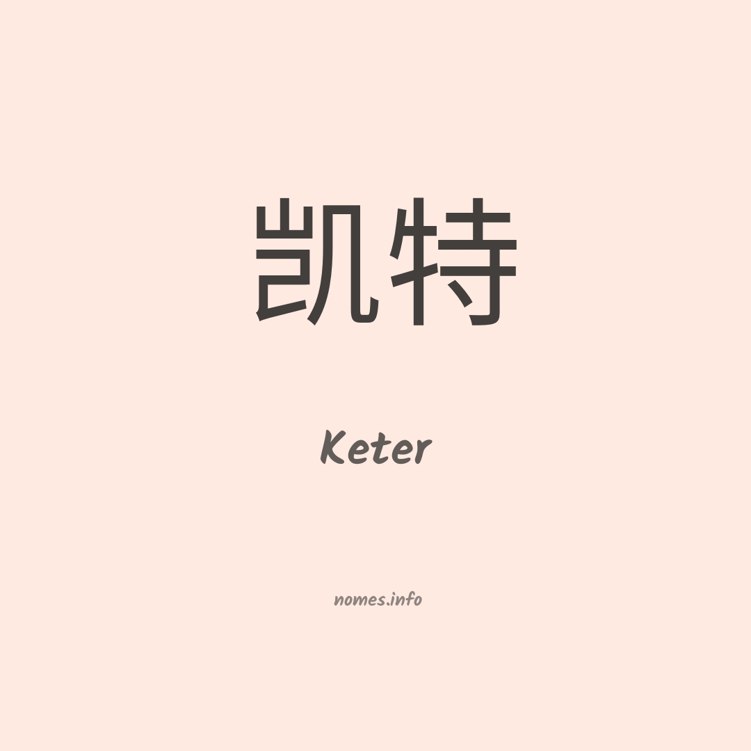 Keter em chinês