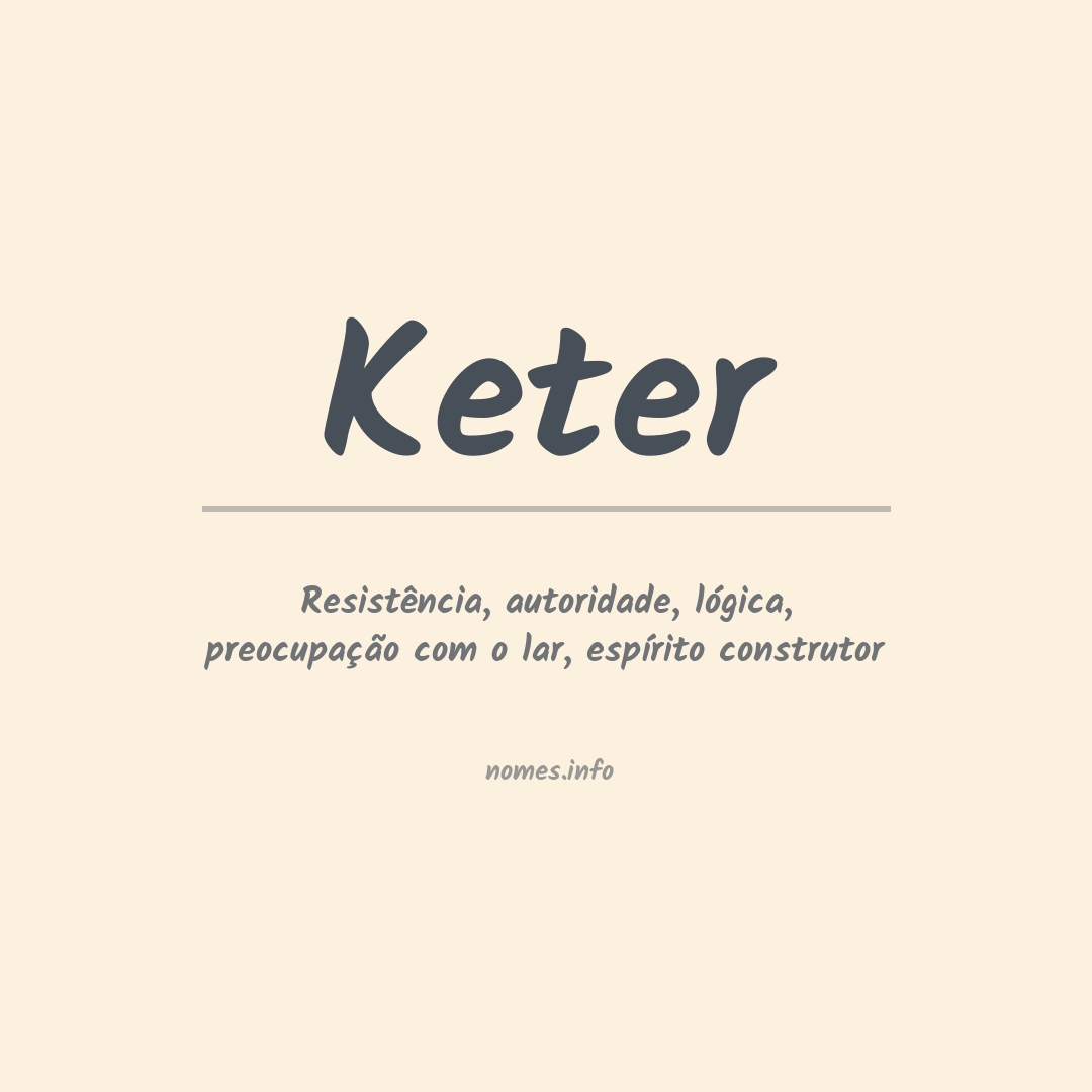 Significado do nome Keter