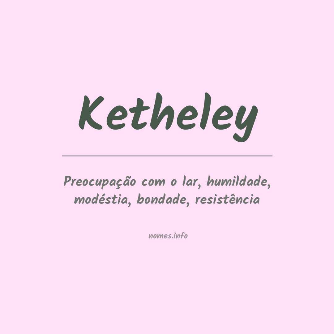 Significado do nome Ketheley