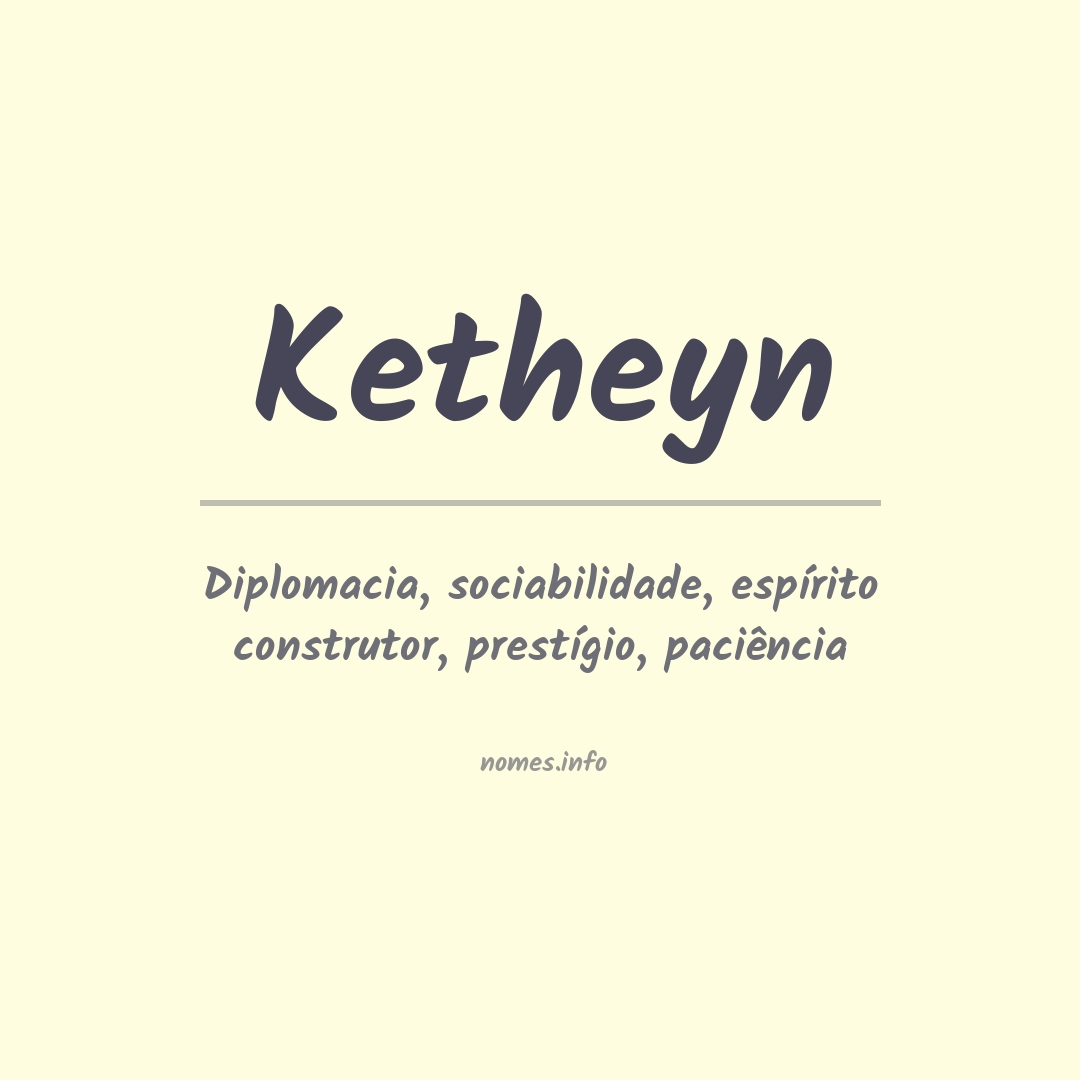 Significado do nome Ketheyn