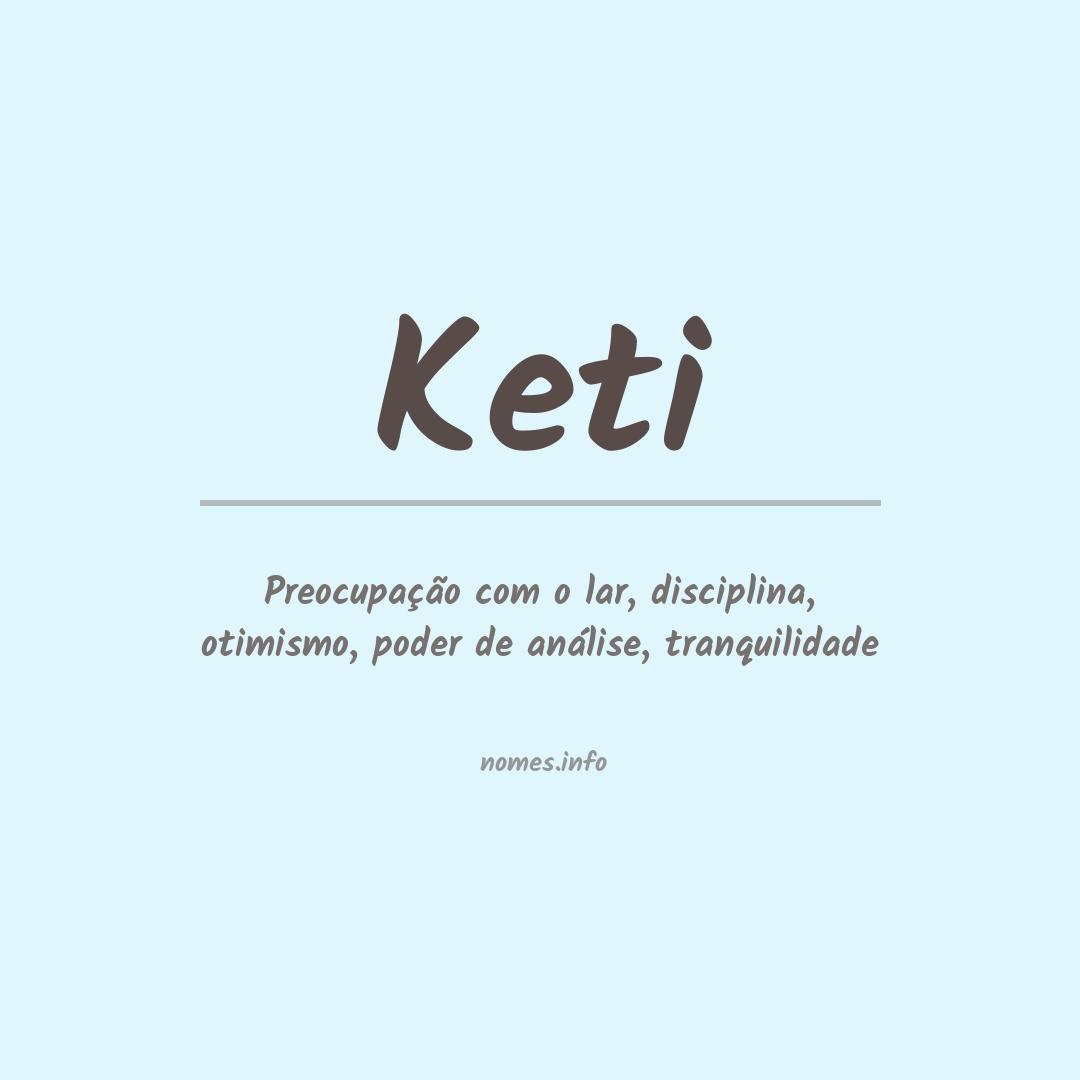 Significado do nome Keti