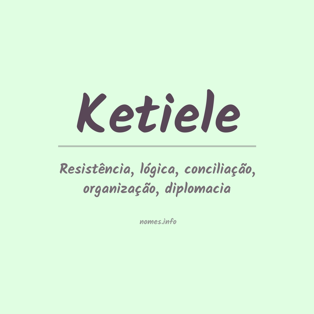 Significado do nome Ketiele