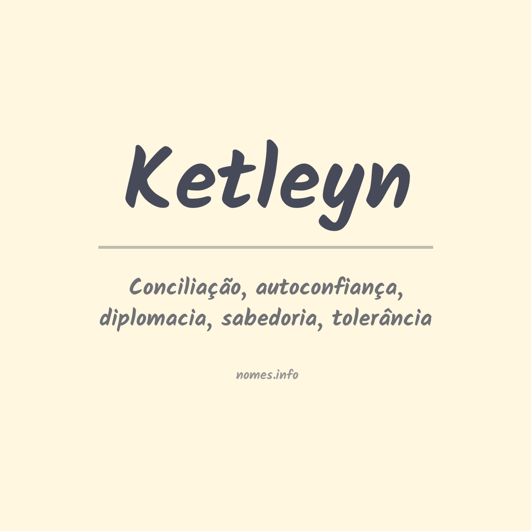 Significado do nome Ketleyn