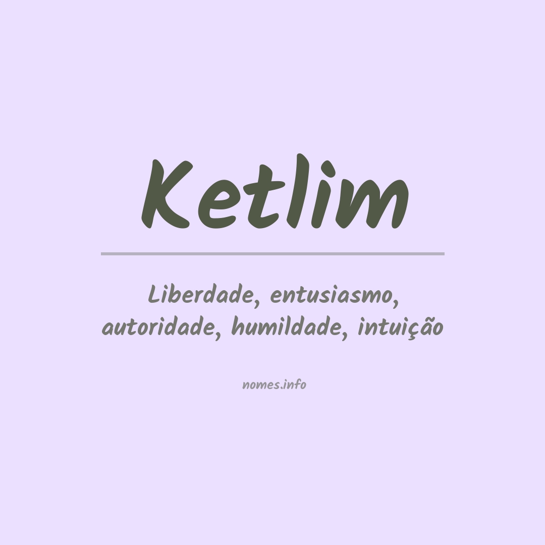 Significado do nome Ketlim