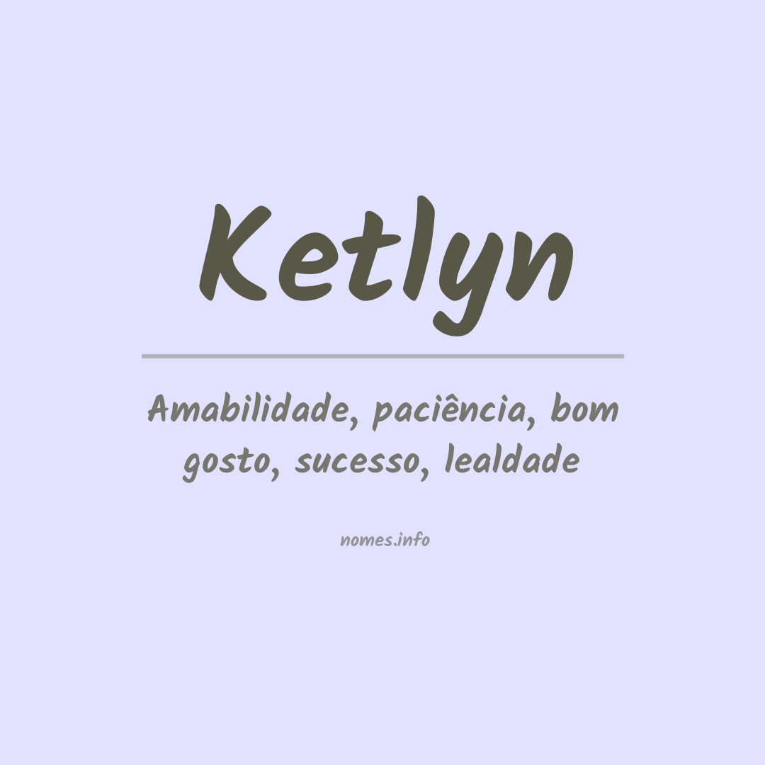 Significado do nome Ketlyn