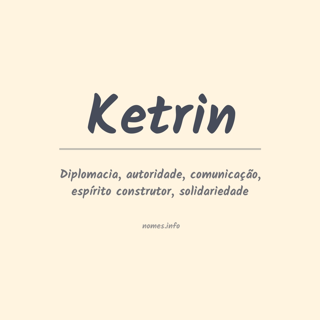 Significado do nome Ketrin