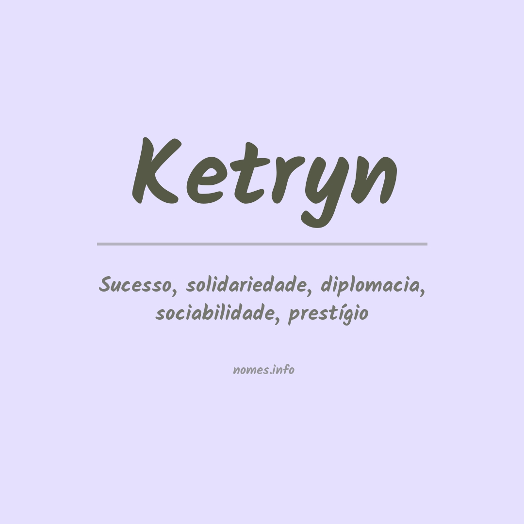 Significado do nome Ketryn