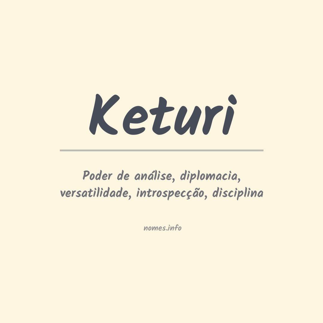 Significado do nome Keturi