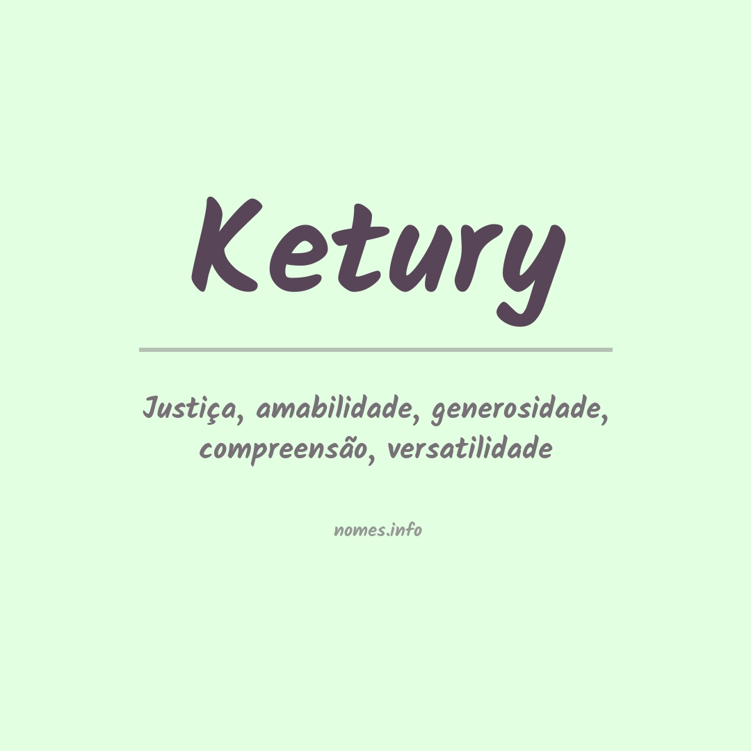 Significado do nome Ketury
