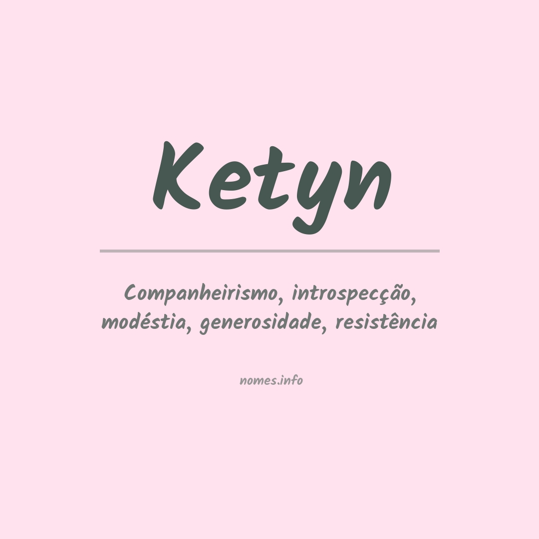 Significado do nome Ketyn