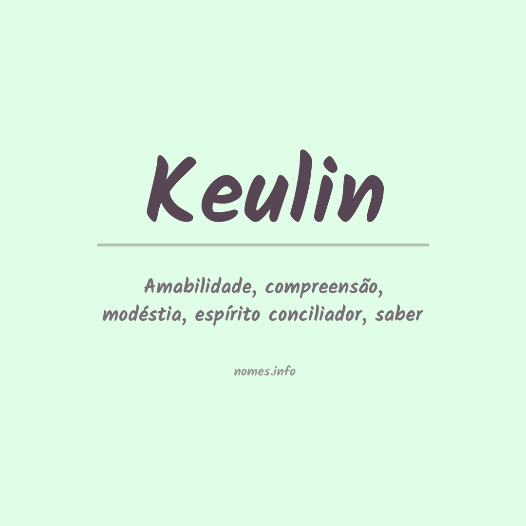 Significado do nome Keulin