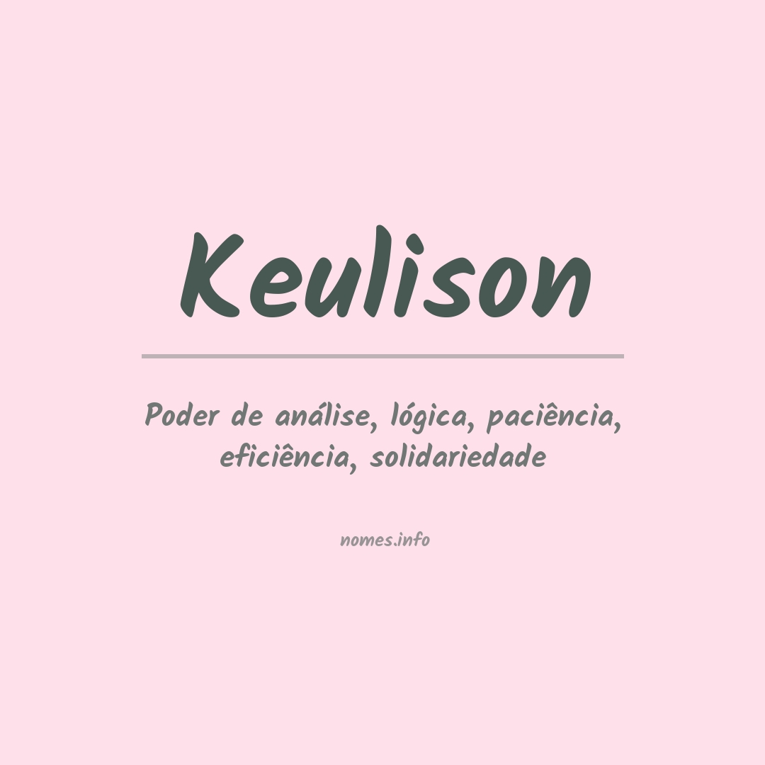 Significado do nome Keulison