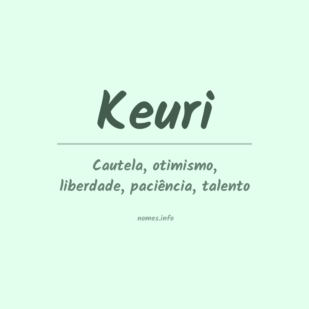 Significado do nome Keuri