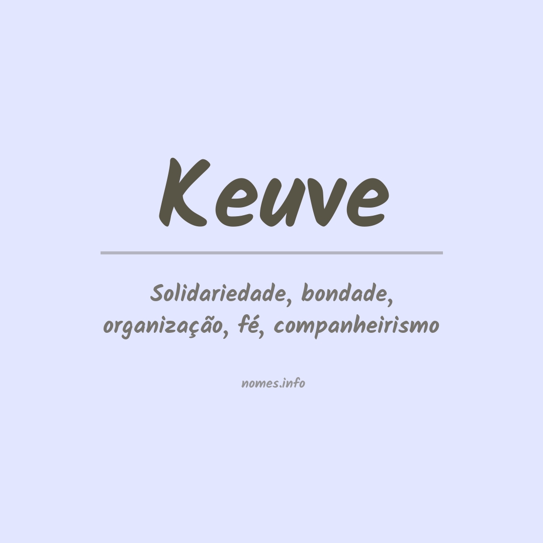 Significado do nome Keuve