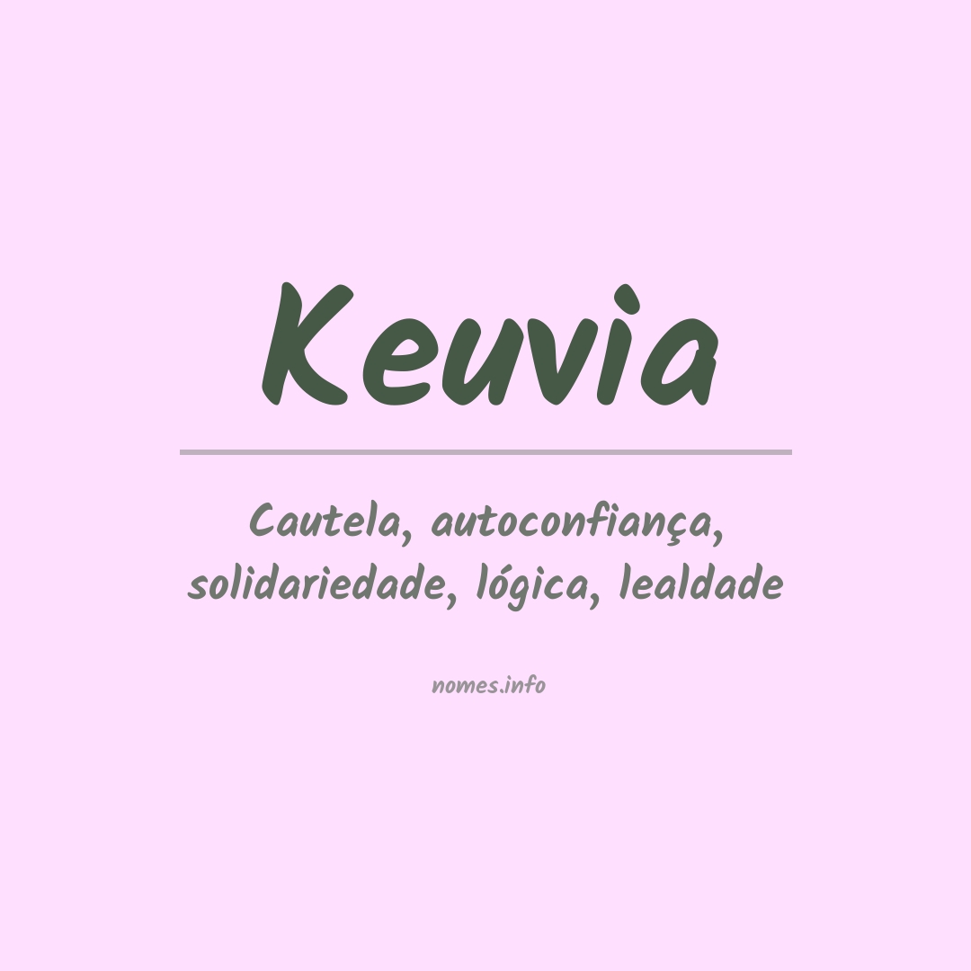 Significado do nome Keuvia