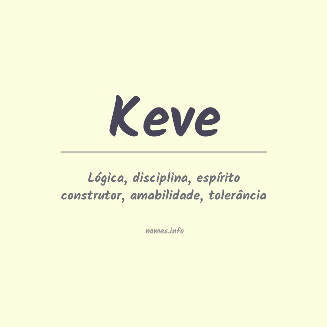 Significado do nome Keve