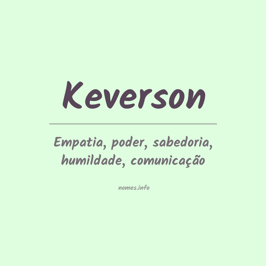 Significado do nome Keverson