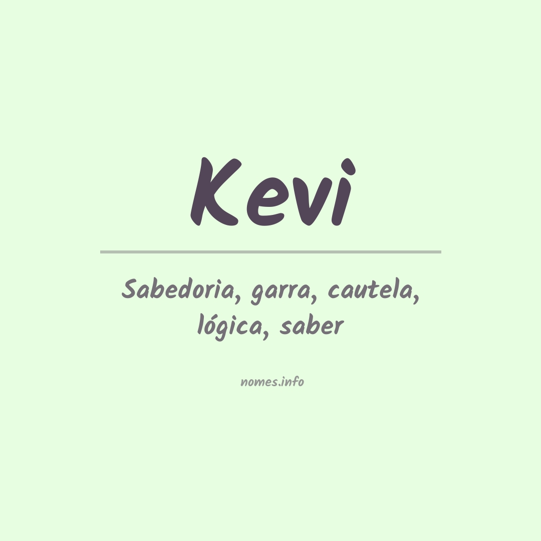 Significado do nome Kevi