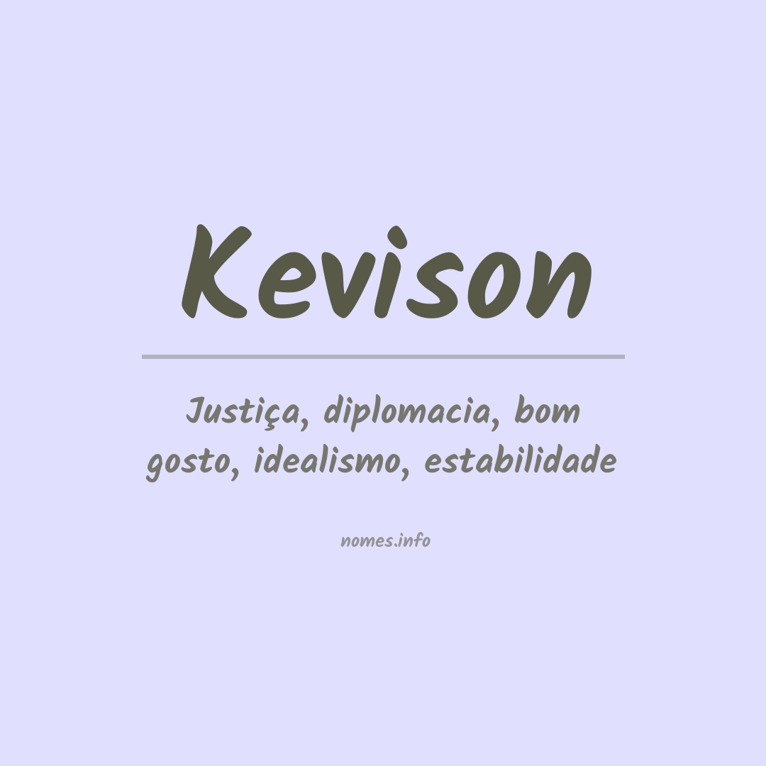 Significado do nome Kevison