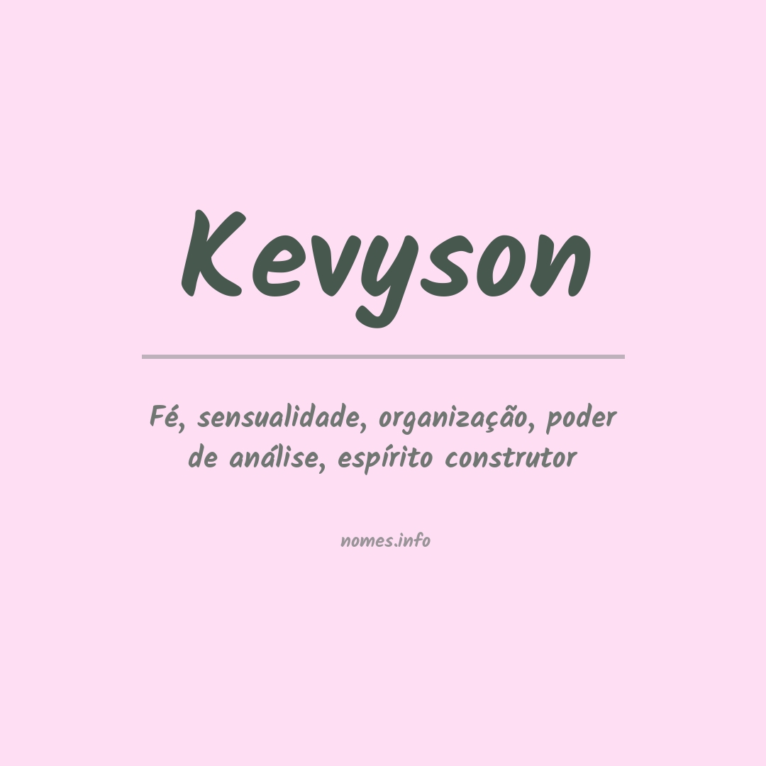 Significado do nome Kevyson