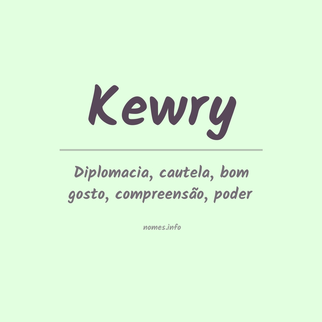 Significado do nome Kewry