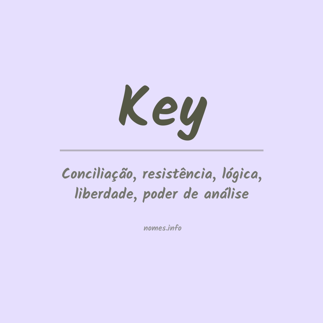 Significado do nome Key