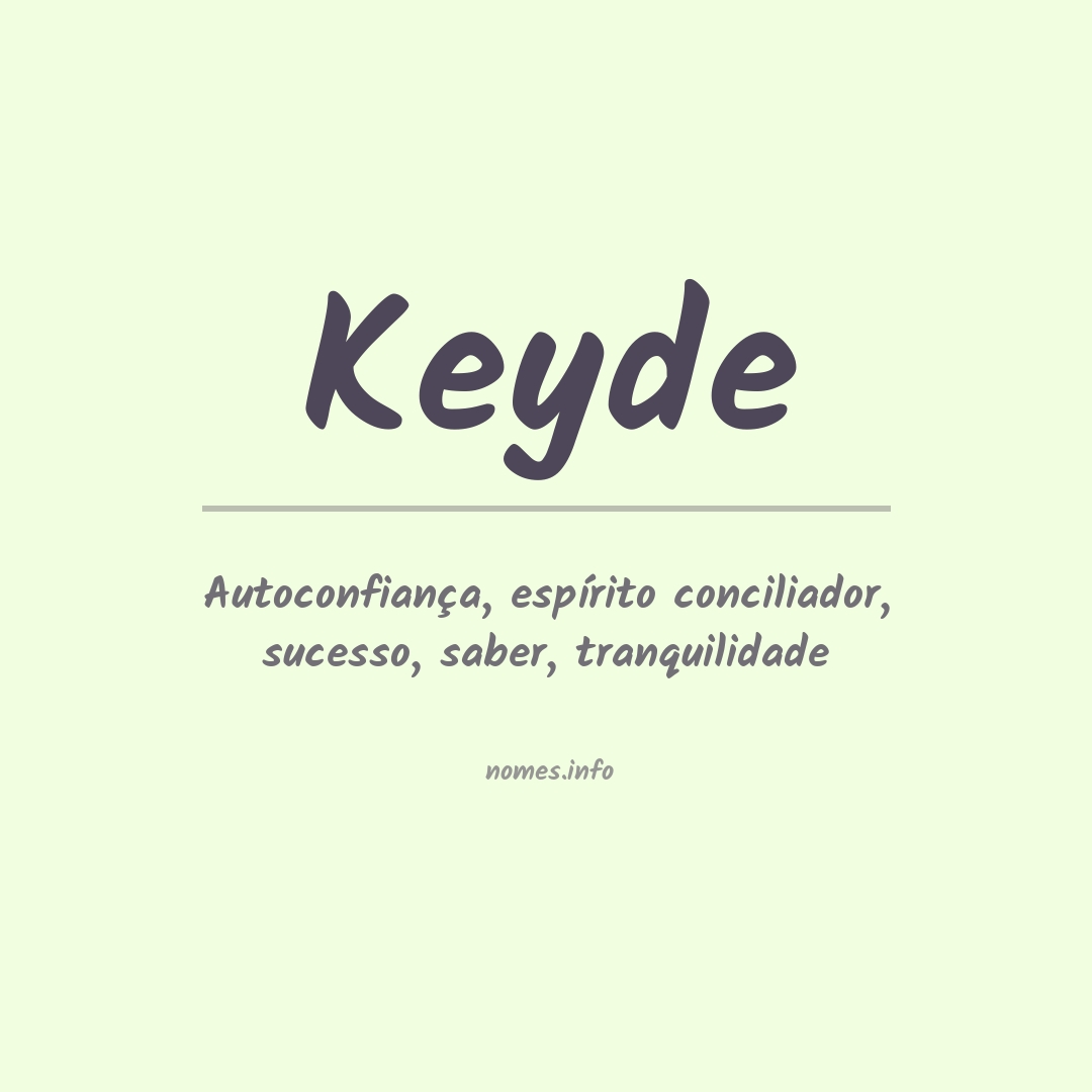 Significado do nome Keyde