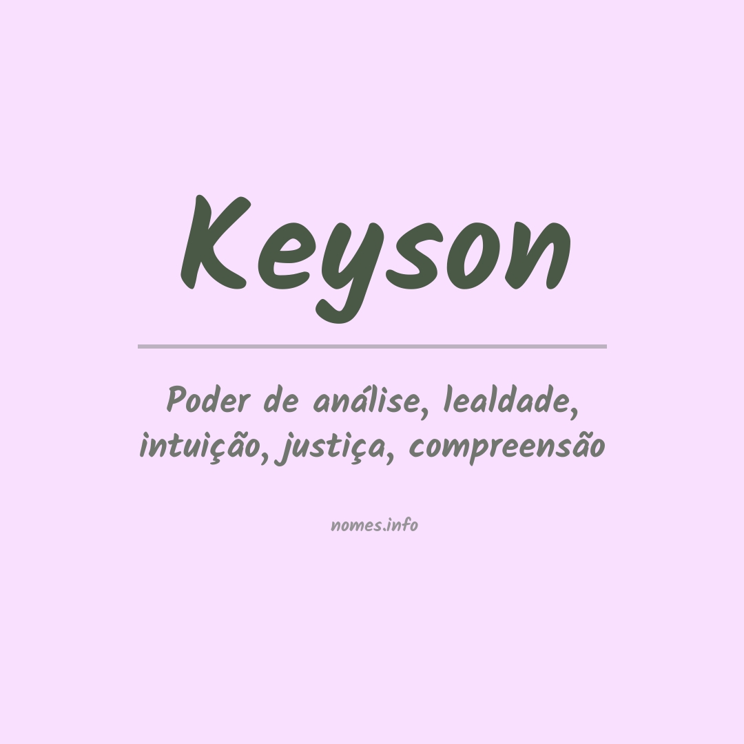 Significado do nome Keyson