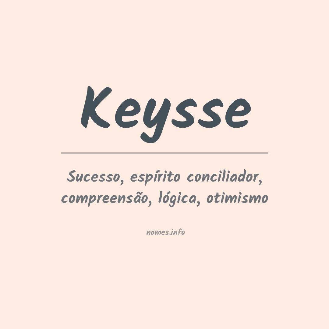 Significado do nome Keysse