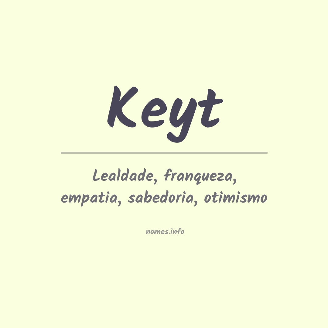 Significado do nome Keyt