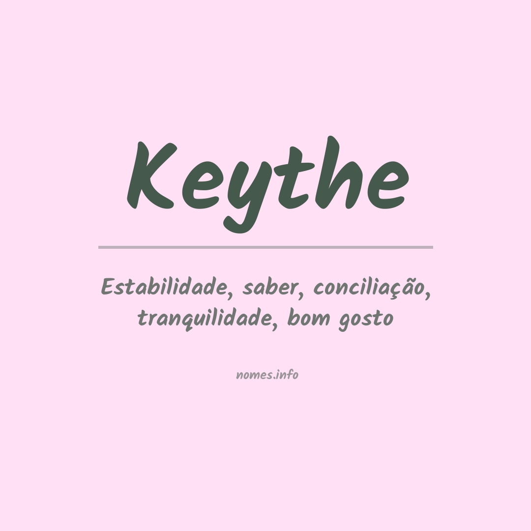 Significado do nome Keythe