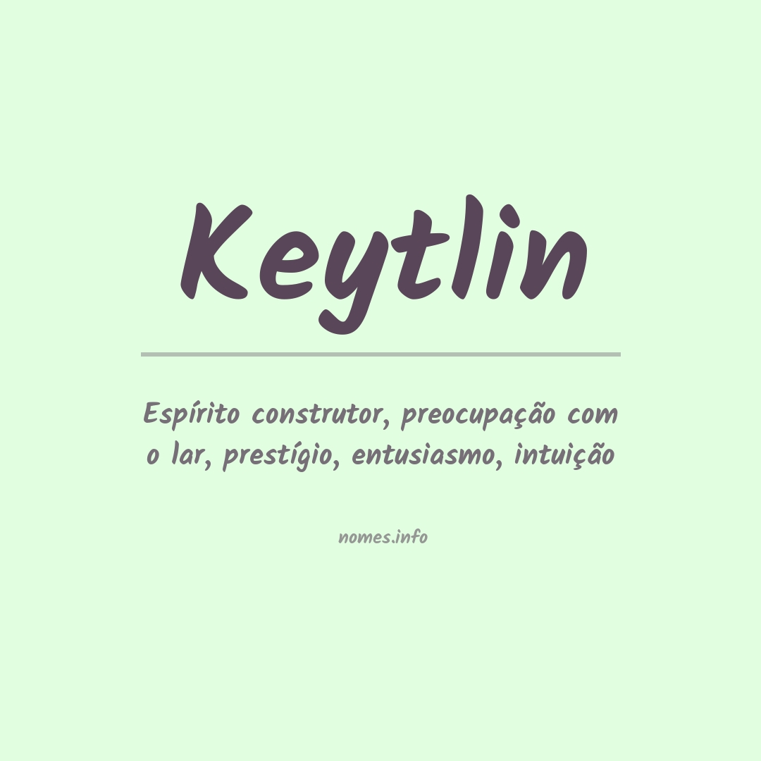 Significado do nome Keytlin