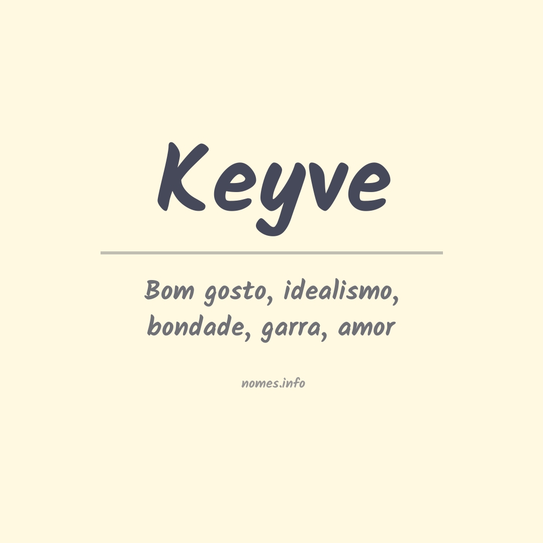Significado do nome Keyve