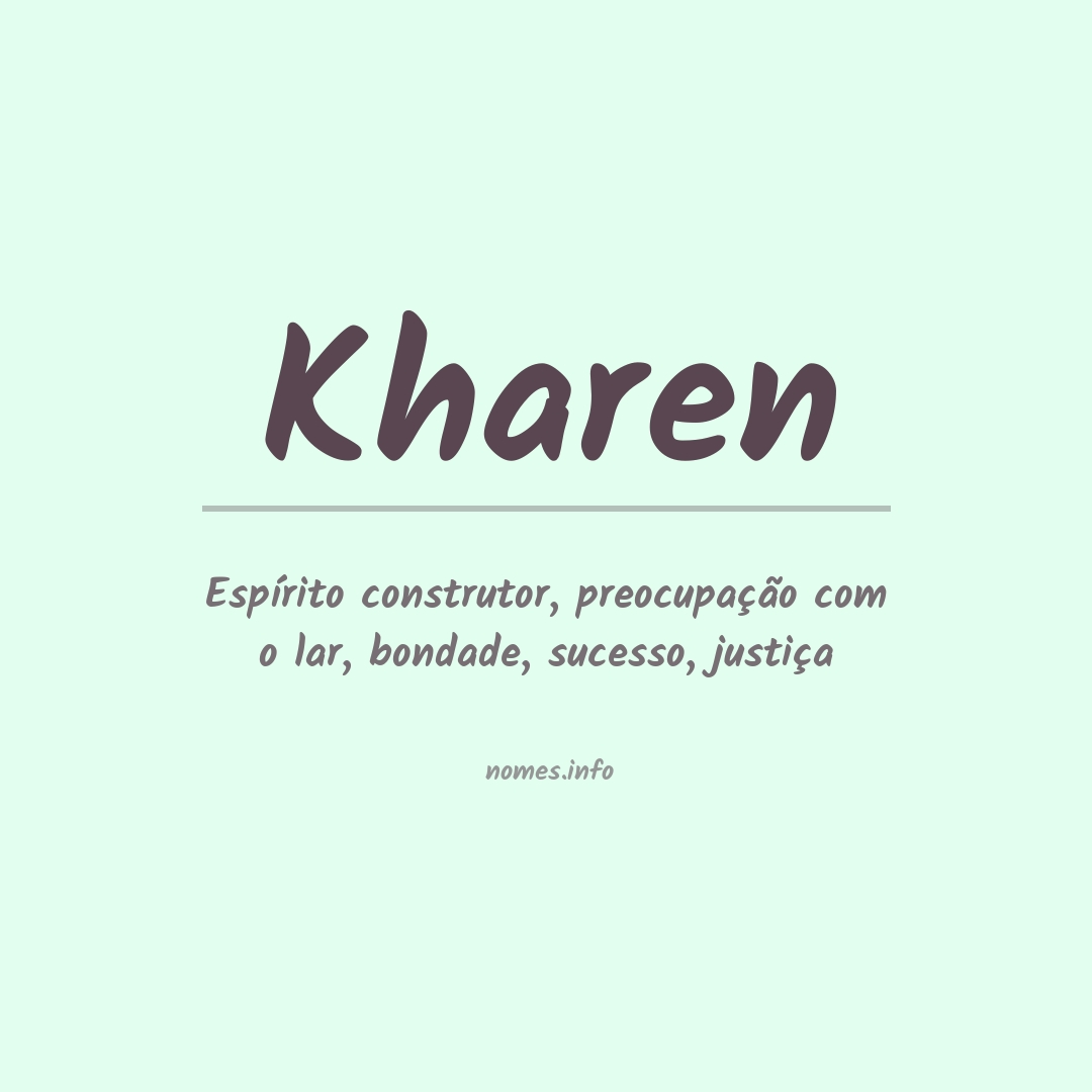 Significado do nome Kharen