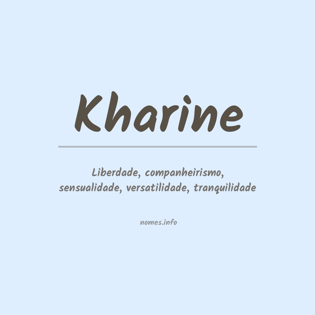 Significado do nome Kharine