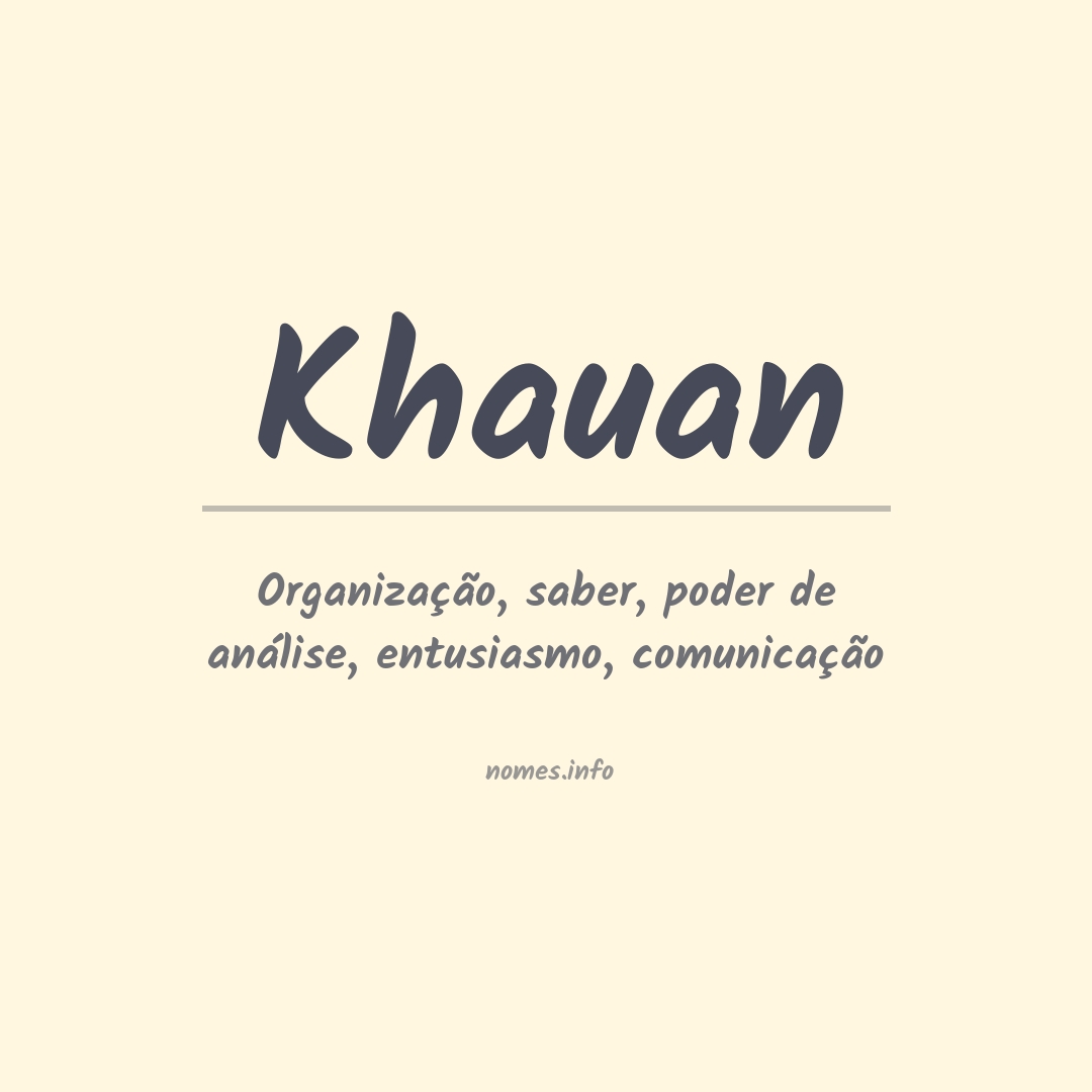 Significado do nome Khauan