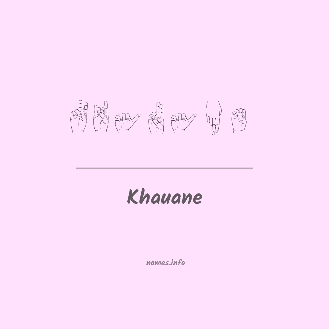 Khauane em Libras