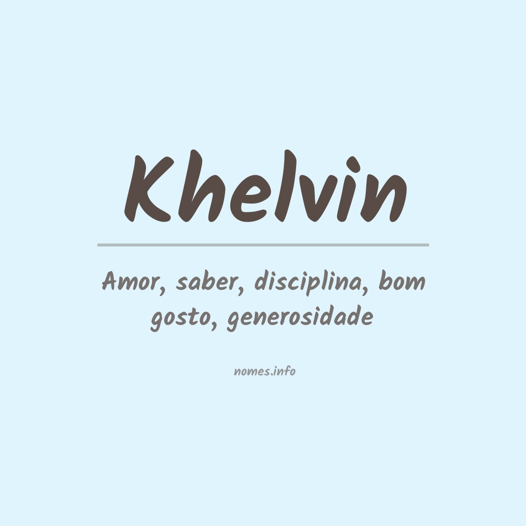 Significado do nome Khelvin