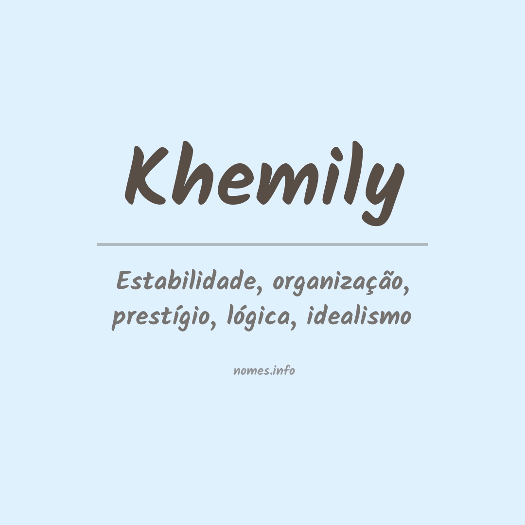 Significado do nome Khemily