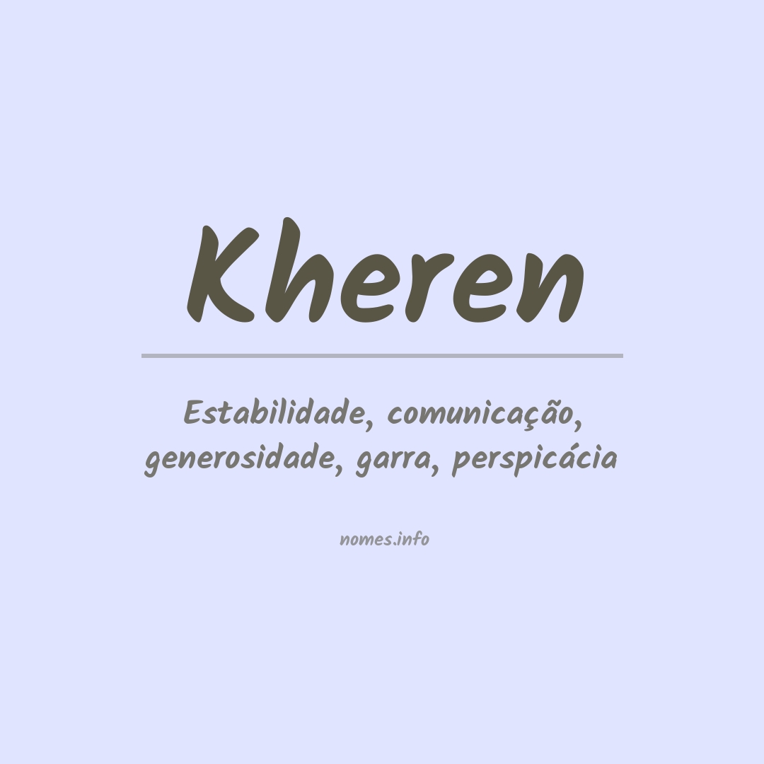 Significado do nome Kheren