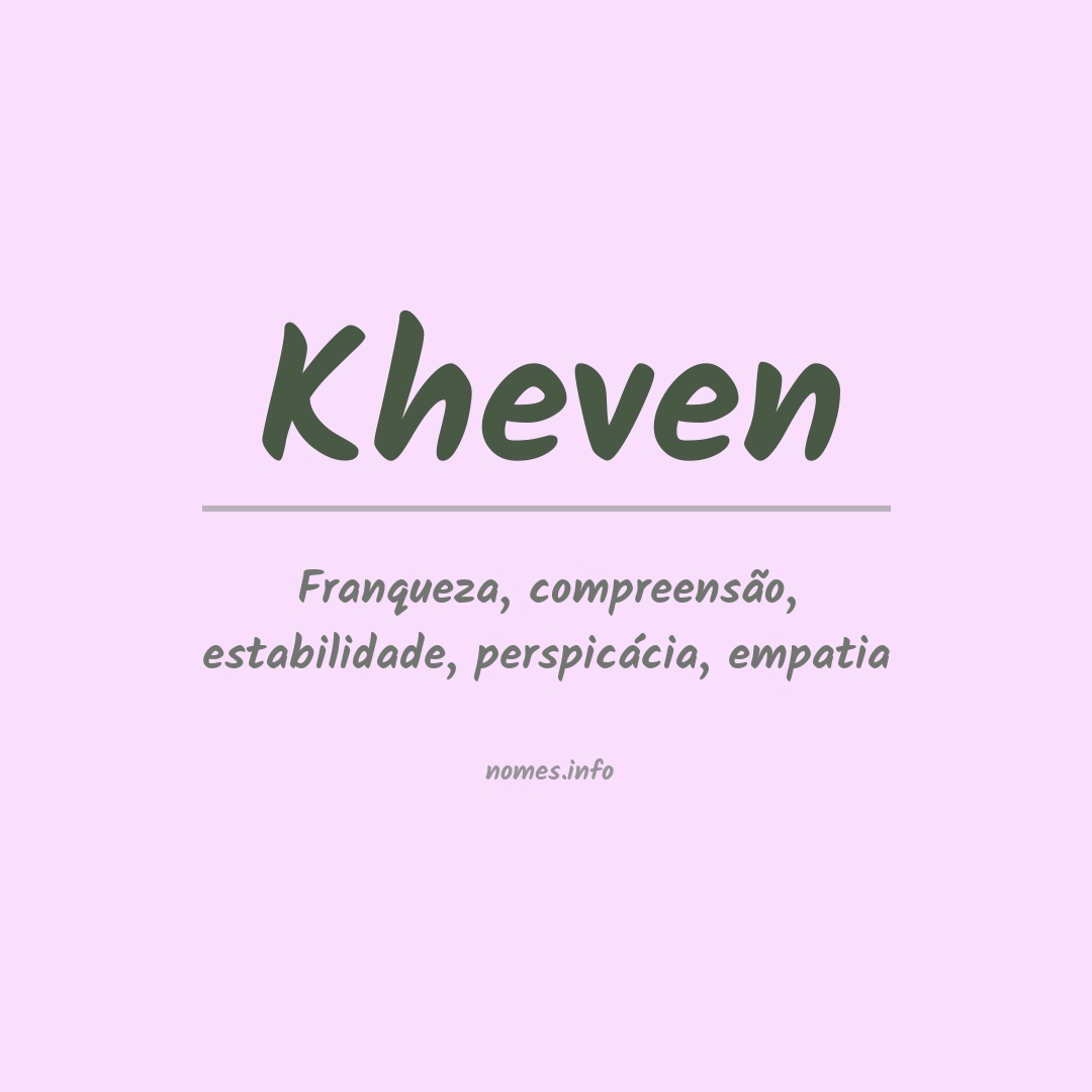 Significado do nome Kheven