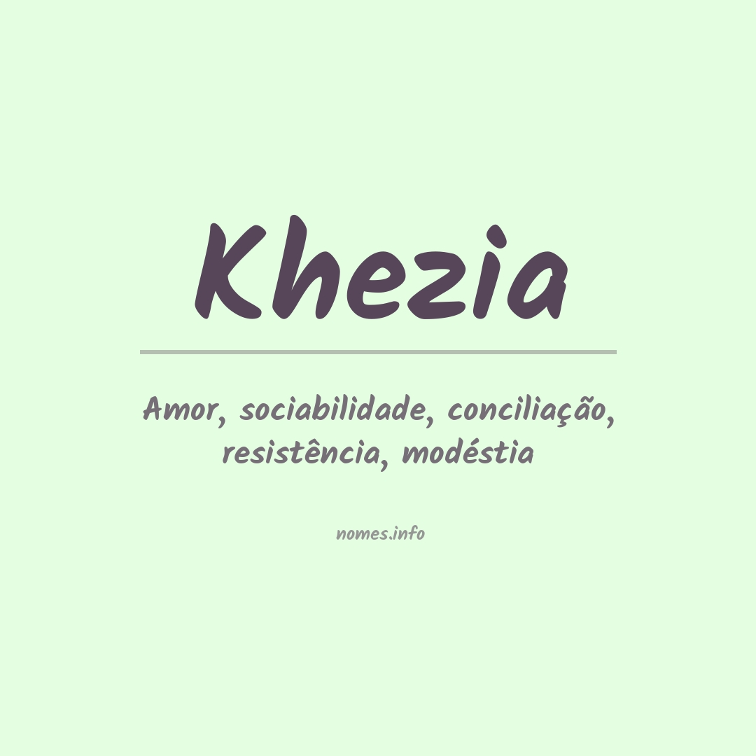 Significado do nome Khezia