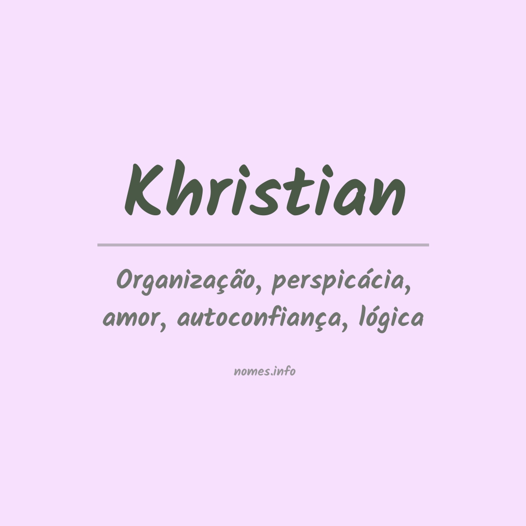Significado do nome Khristian